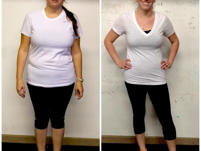 Fată înainte și după pierderea în greutate pe dieta Dukan